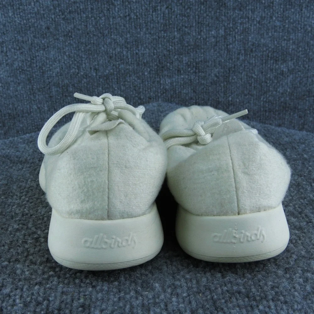Allbirds Wool Runner‎ Women Sneaker Shoes Size 7 Medium White Fabric Lace Up